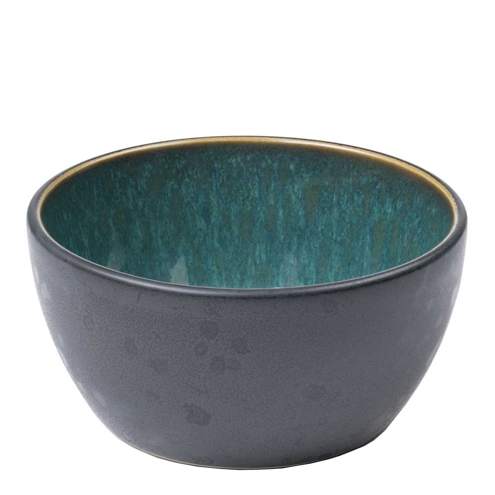 Bitz Skål Stengods 10 cm Svart/Grön