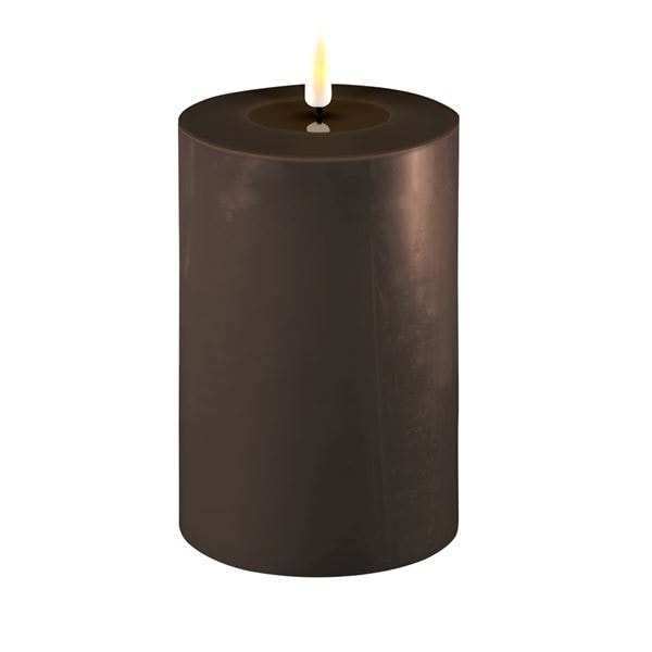 LED blockljus 10x15 cm mokka