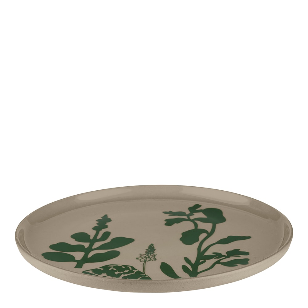 Toiva Elokuun Varjot Tallrik 20 cm Beige/Grön