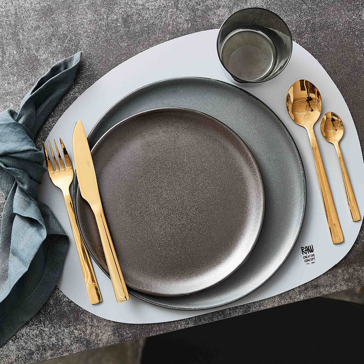 Raw Tallrik 23 cm Metallic Brown