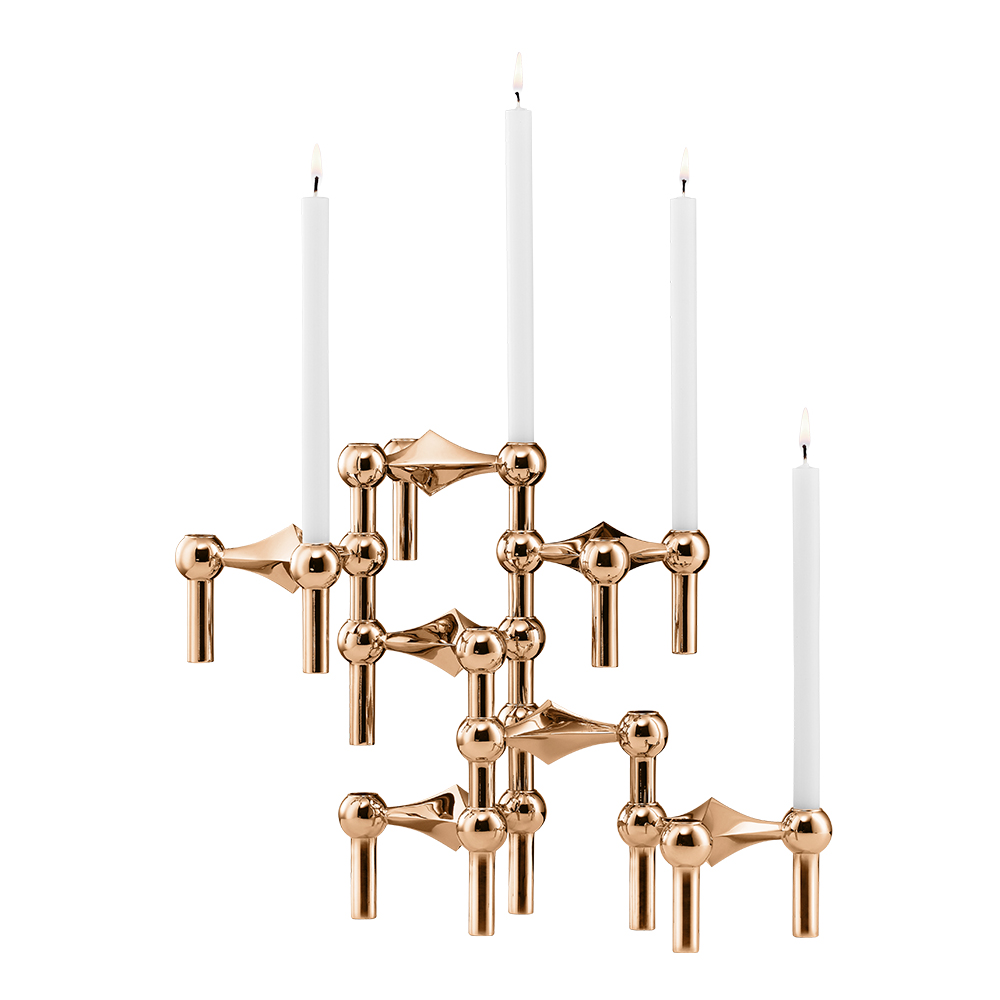 Stoff Nagel Ljusstake Rose Guld