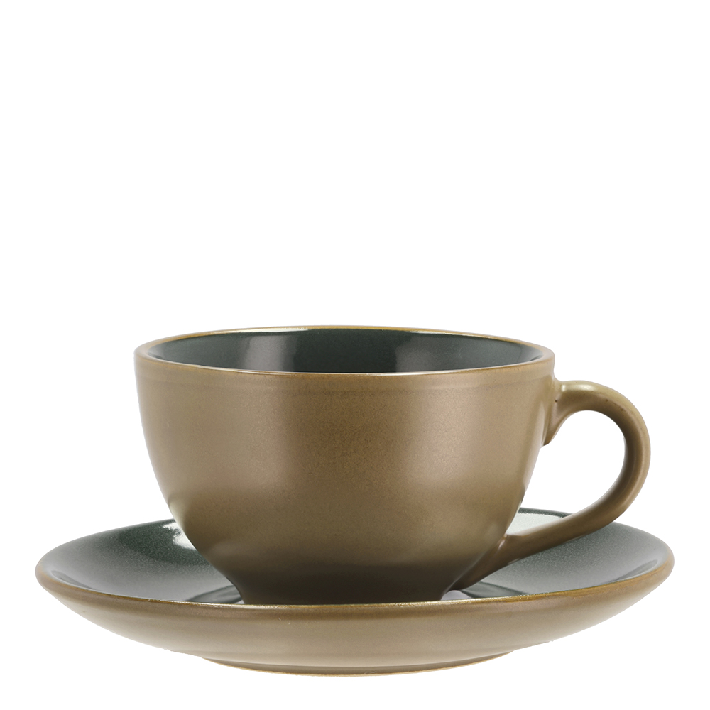 BITZ Kopp med fat 24 cl Wood/Forest