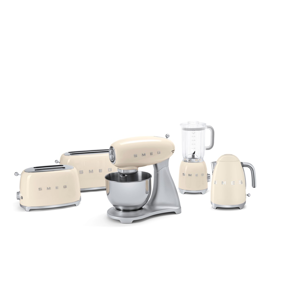 Smeg 50's Style Brödrost 4 skivor Creme
