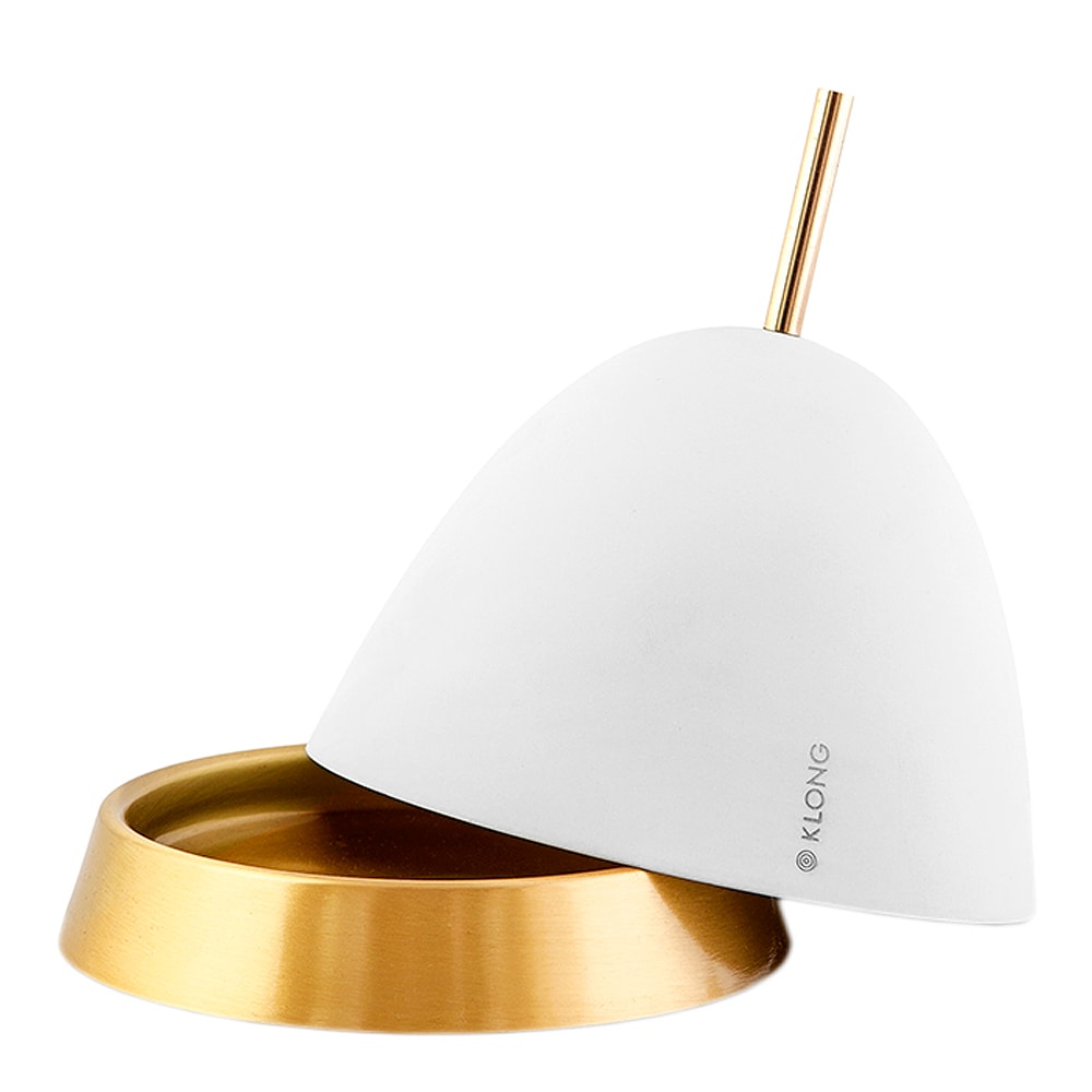 Gömma Kupa/Fat 10 cm Vit/Mässing