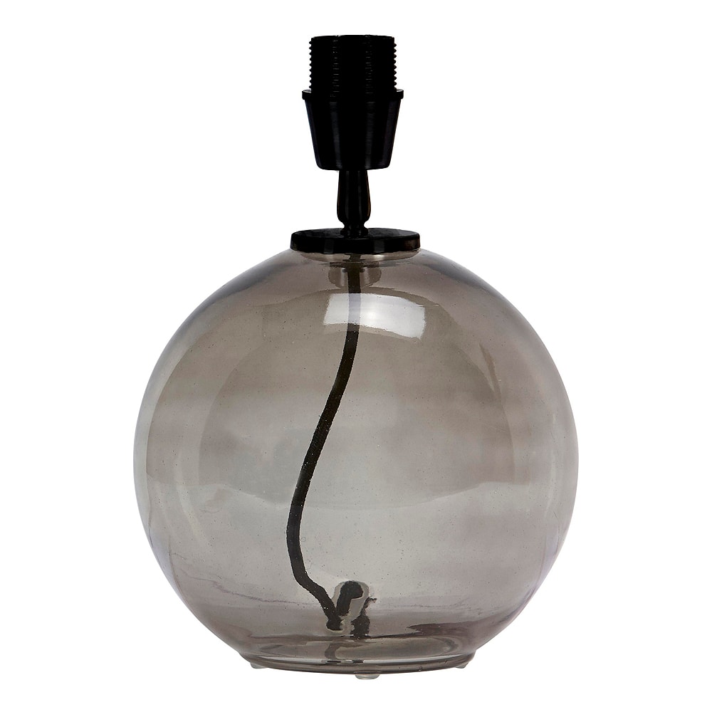Jonna Lampfot Glas 28 cm Rökfärgad