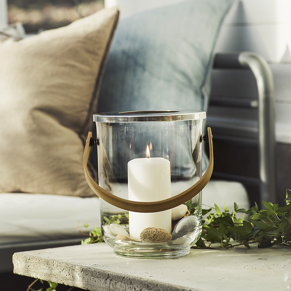 Nature Lykta Glas/Metall 23x18,5 cm