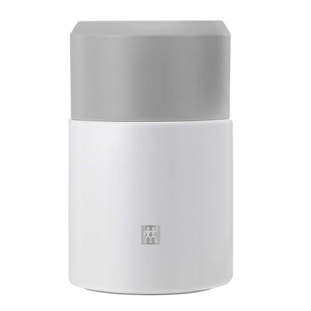 Thermo Mattermos med Sked 0,7 L Silver/Vit
