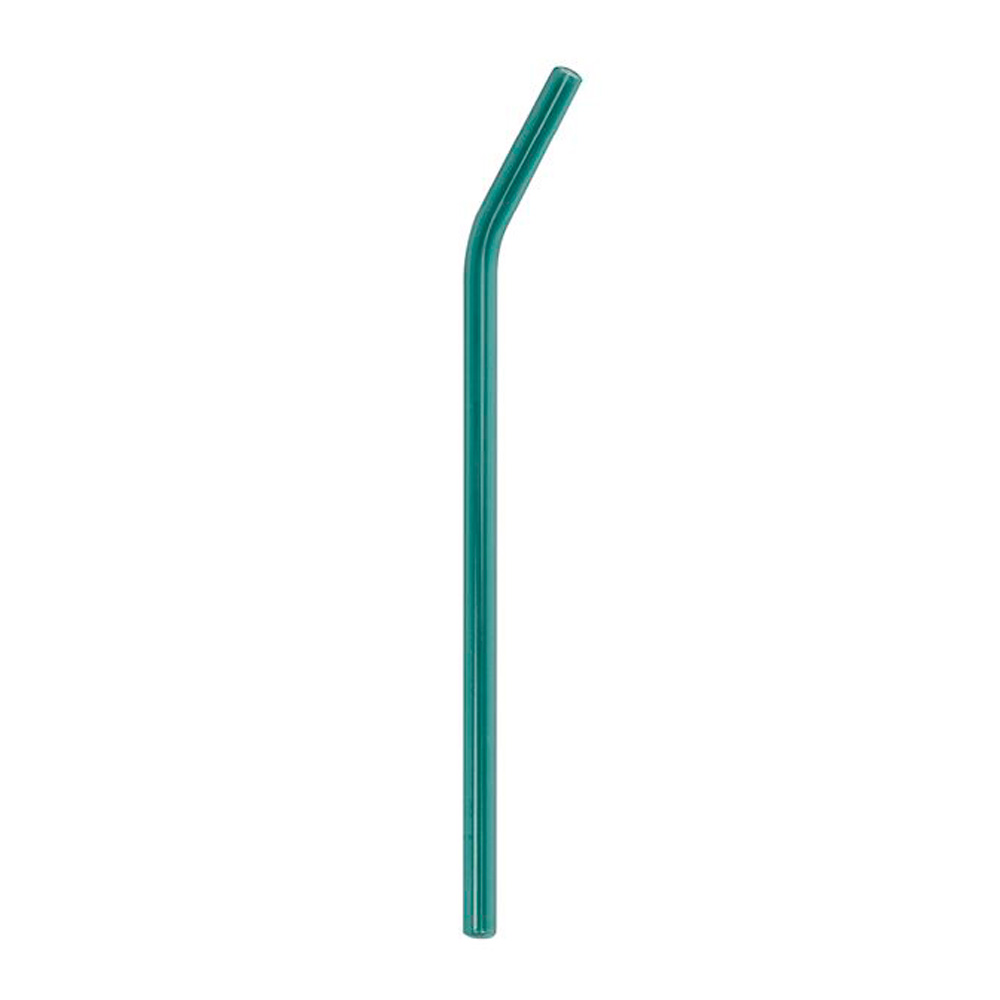 Sugrör Böjd Glas XL Aqua