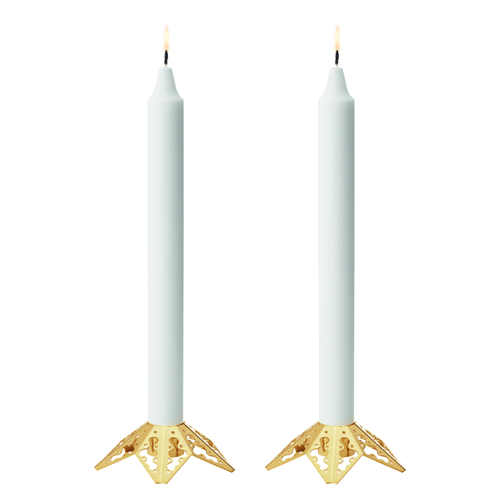 Christmas Collectibles Årsljusstake 2-pack Förgylld