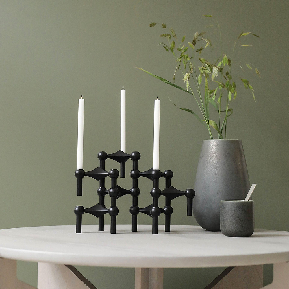 Stoff Nagel Ljusstake 3-pack Svart