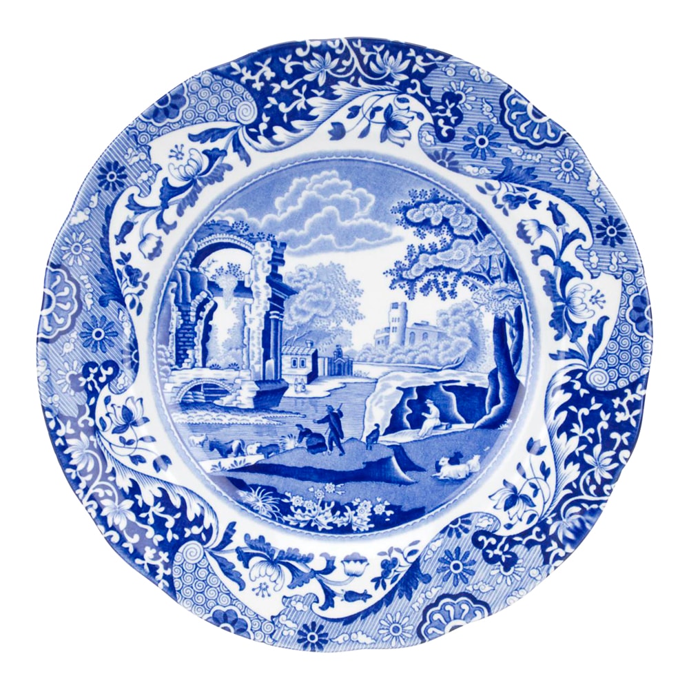 Blue Italian Tallrik flat 23 cm