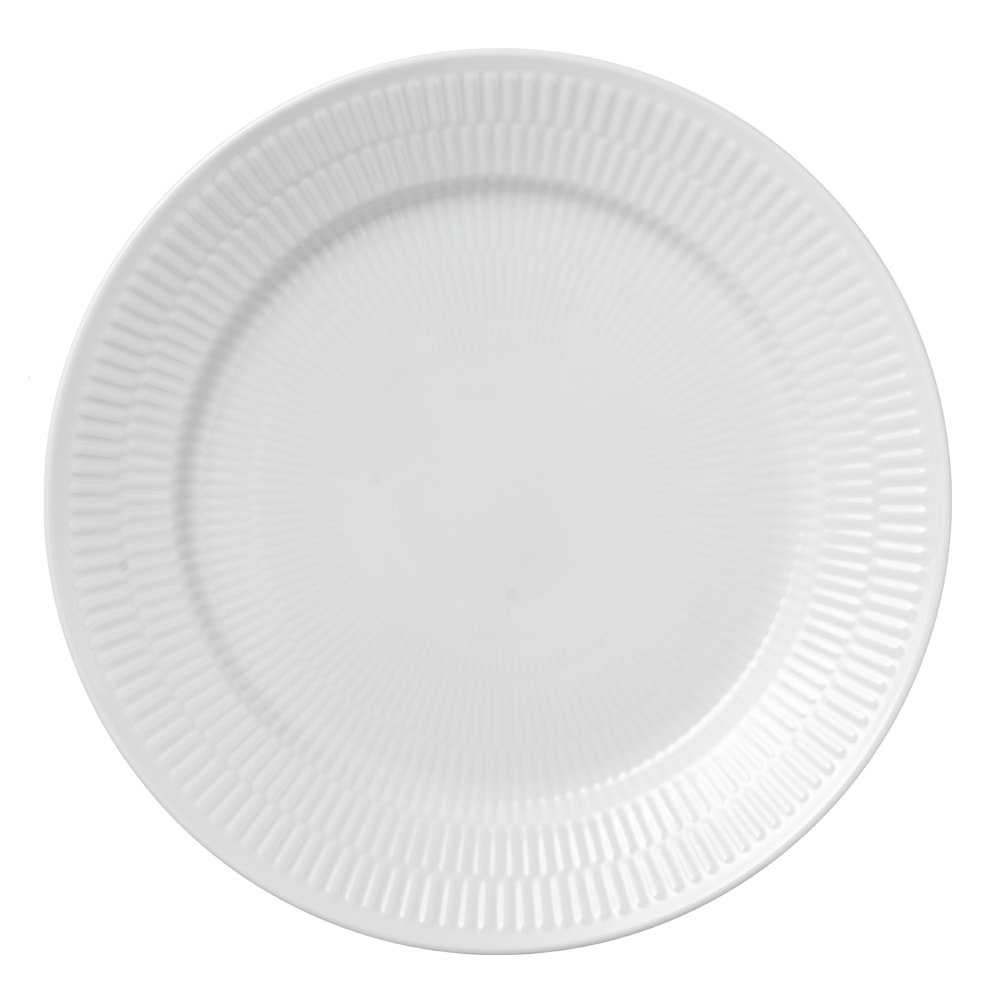 White Fluted Tallrik flat 27 cm