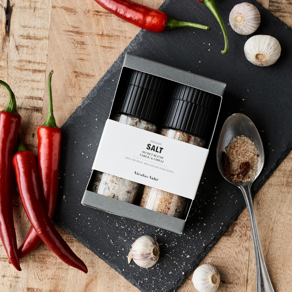 Presentask Secret blend & Salt, Vitlök & Chili Klar