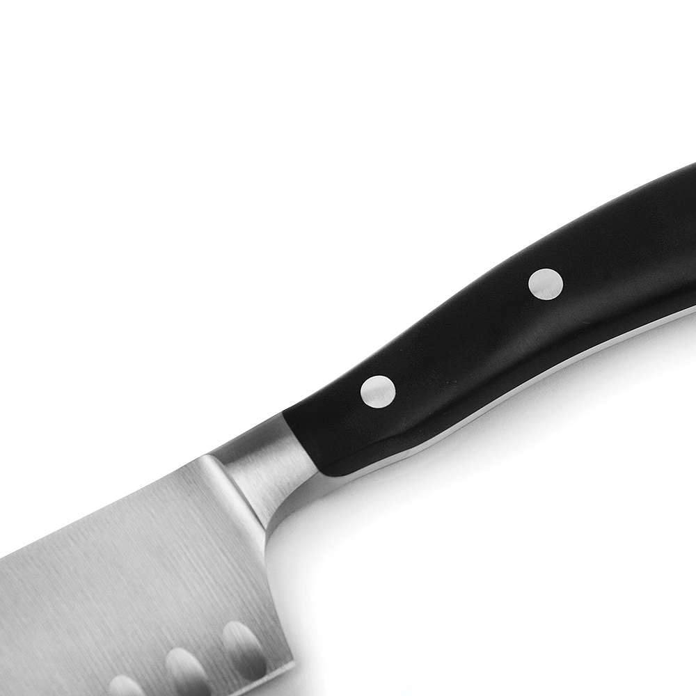 Classic Ikon Santokukniv 17 cm olivslipad Svart