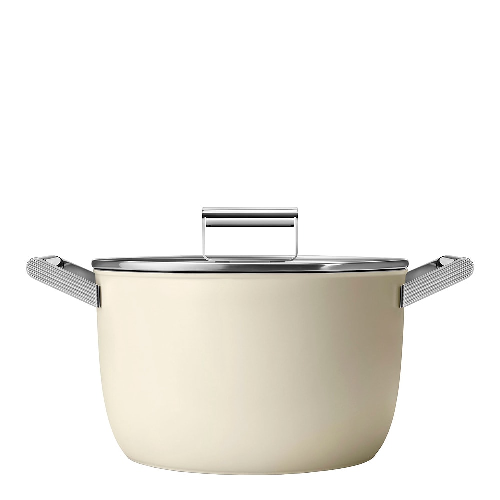 Smeg 50's Style Kastrull Lock 26 cm Creme