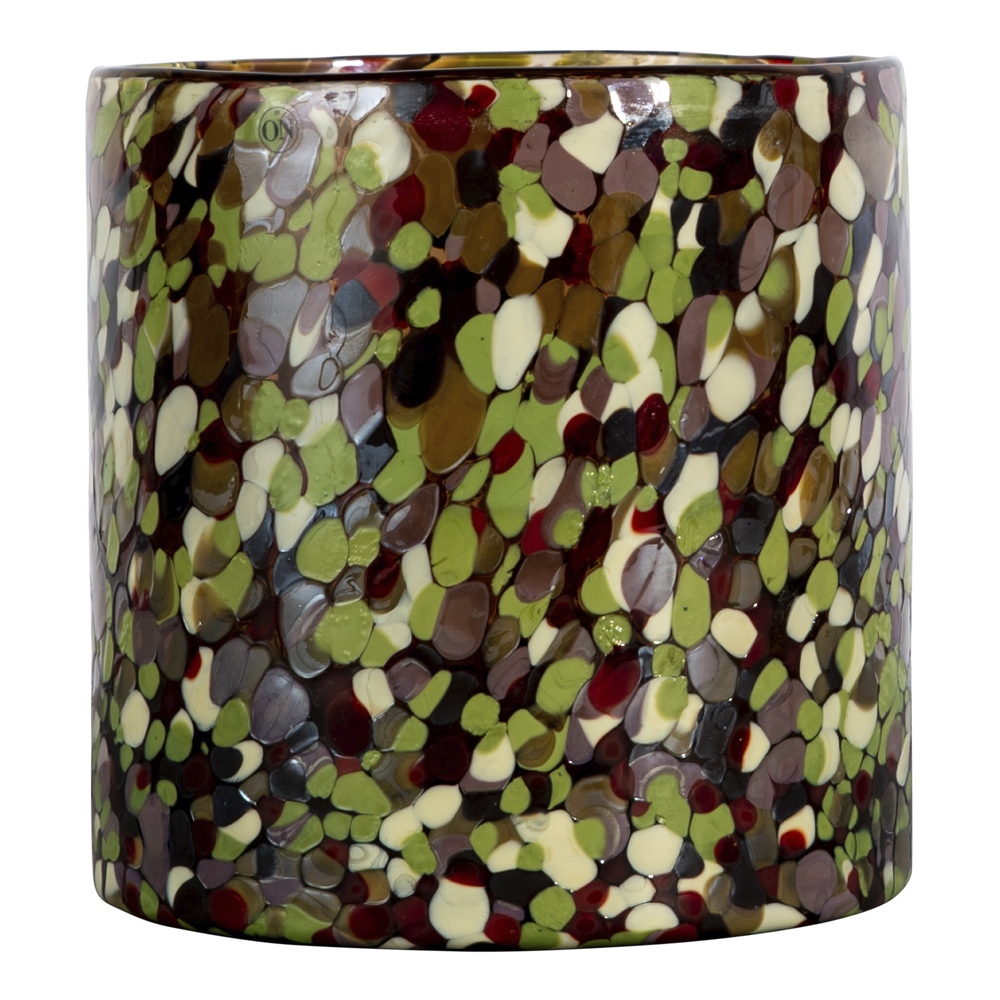 Calore Ljuslykta 15x15 cm Lime/Svart