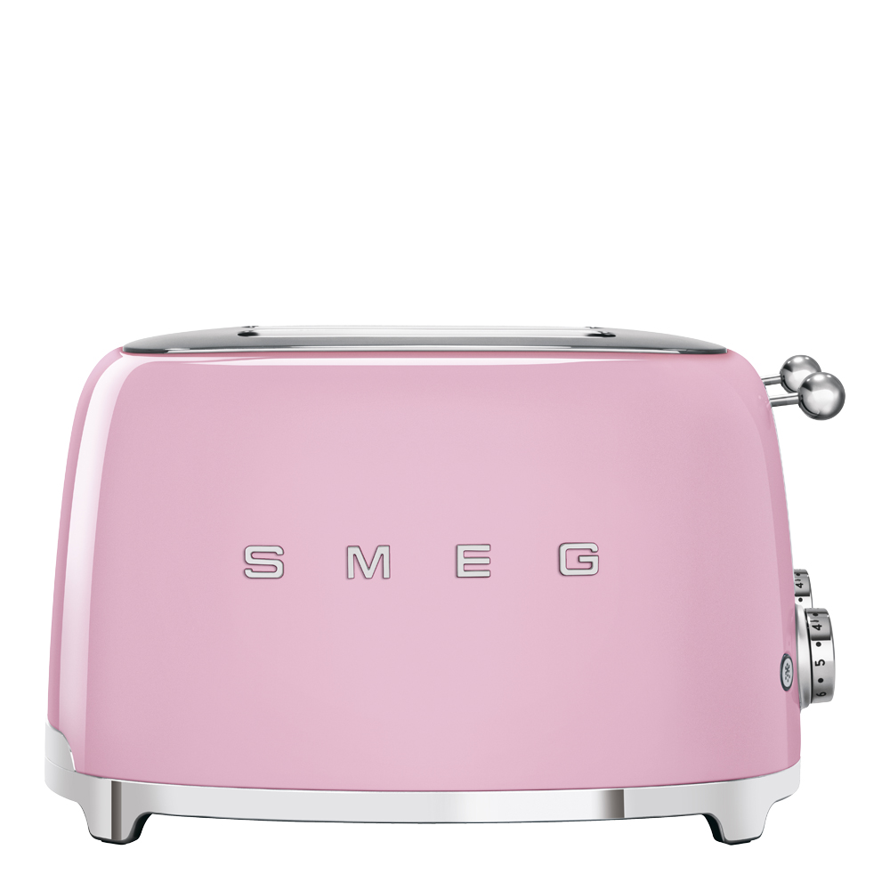 Smeg 50's style Brödrost 4 skivor kvadrat Rosa