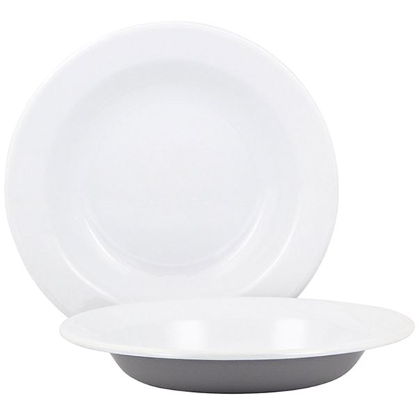 Tallrik djup 22 cm Grå