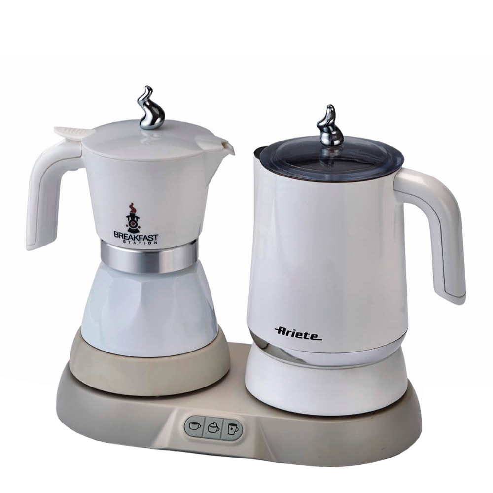 Set Tekokare + Kaffemaskin Vit