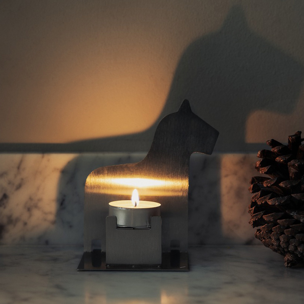 Ljuslykta Pop-Up Dalahäst Mässing