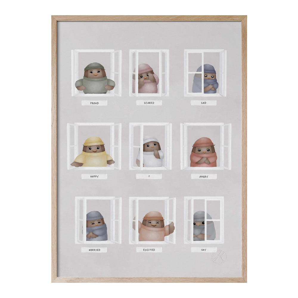 Poster 30x40 cm My feelings Engelska