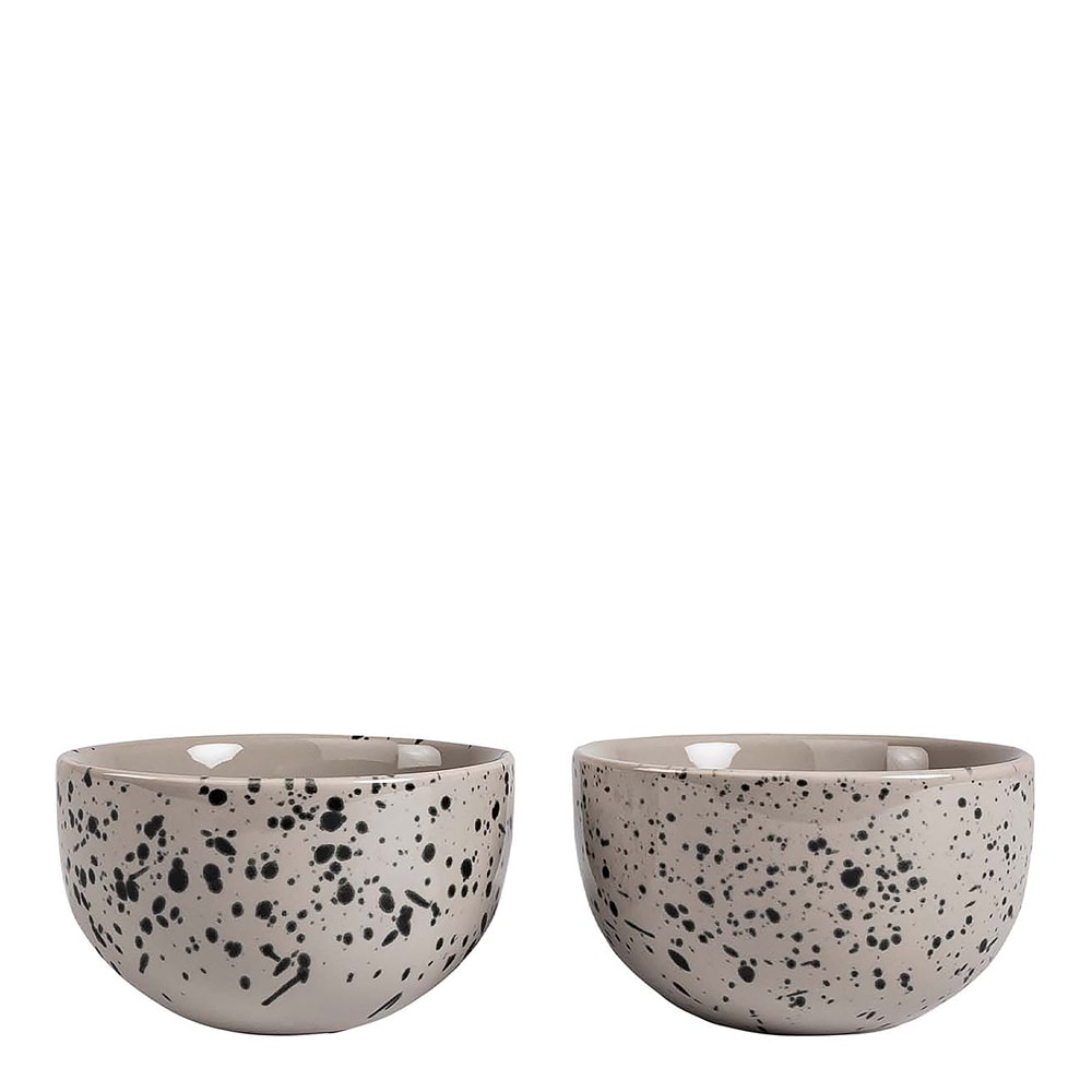 Ditte Serveringsskål Liten 9 cm 2-pack Grå/Svart