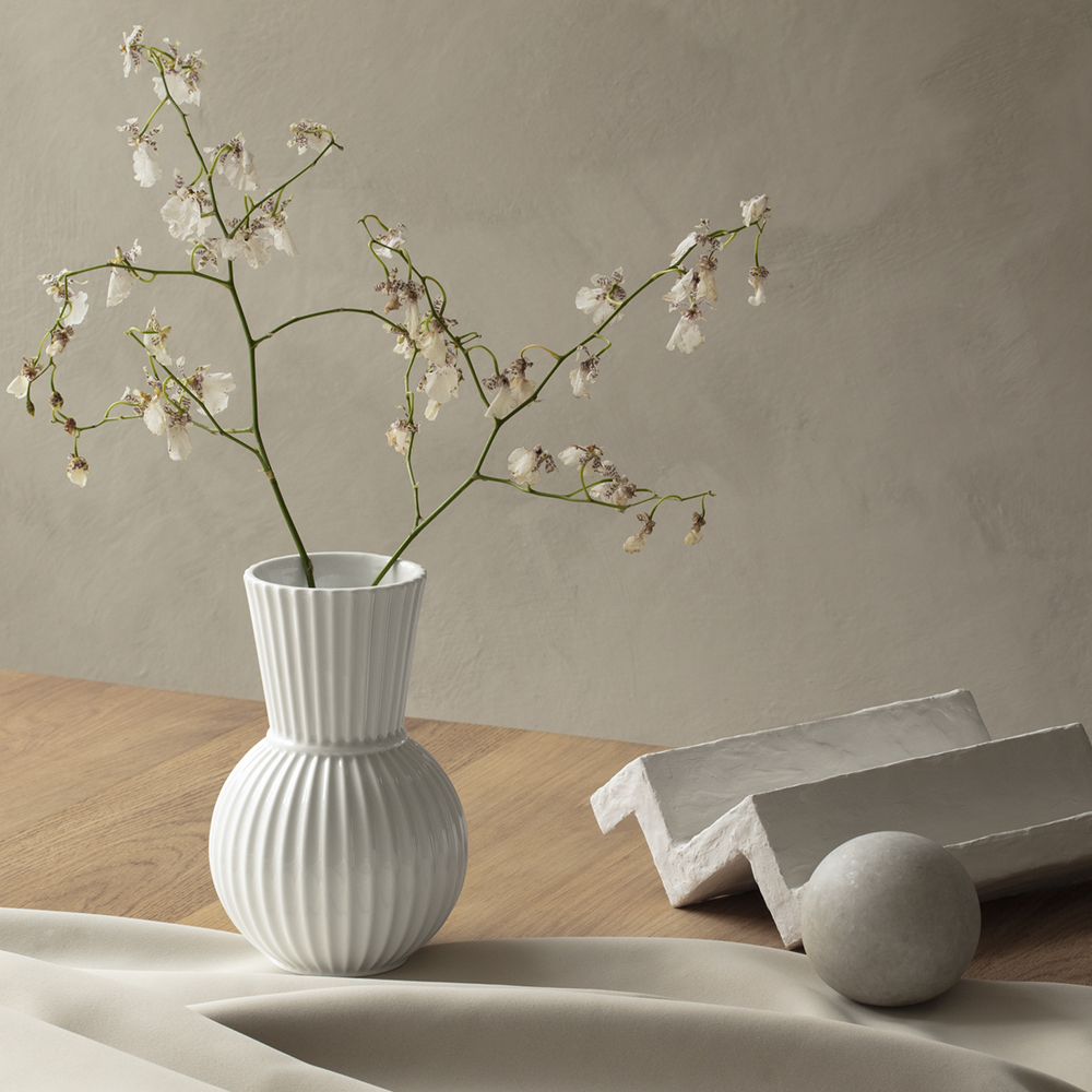 Lyngby Tura Vas 18 cm Vit