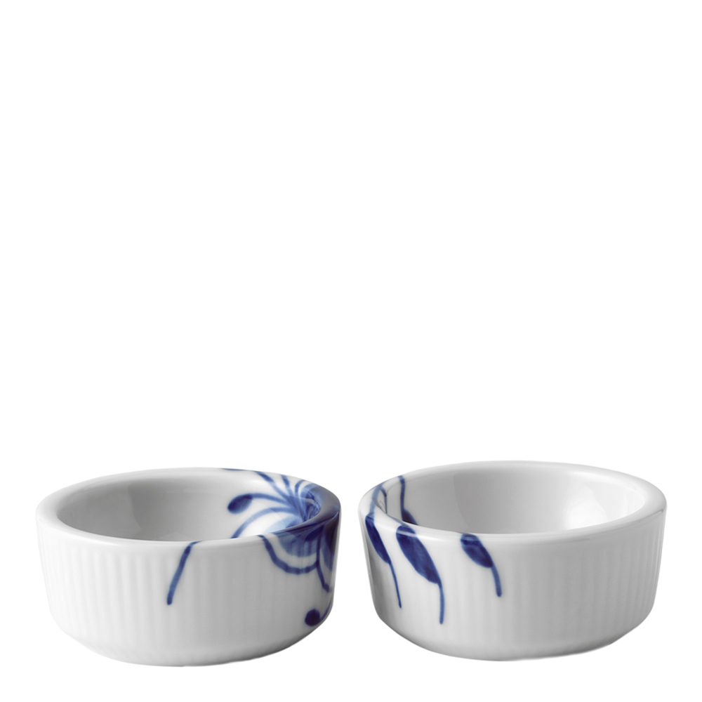 Blue Fluted Mega Skål 3 cl 2-pack