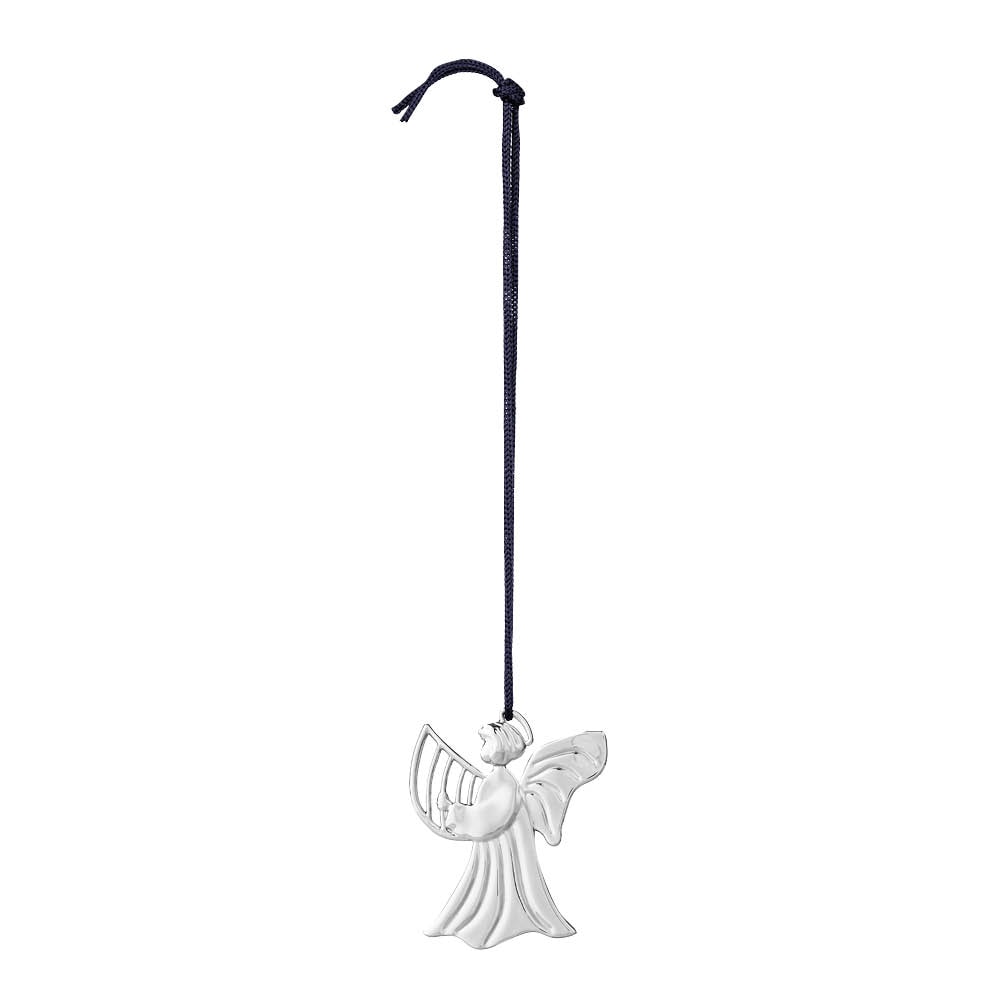 Julhänge Ängel med Harpa 7 cm Försilvrad