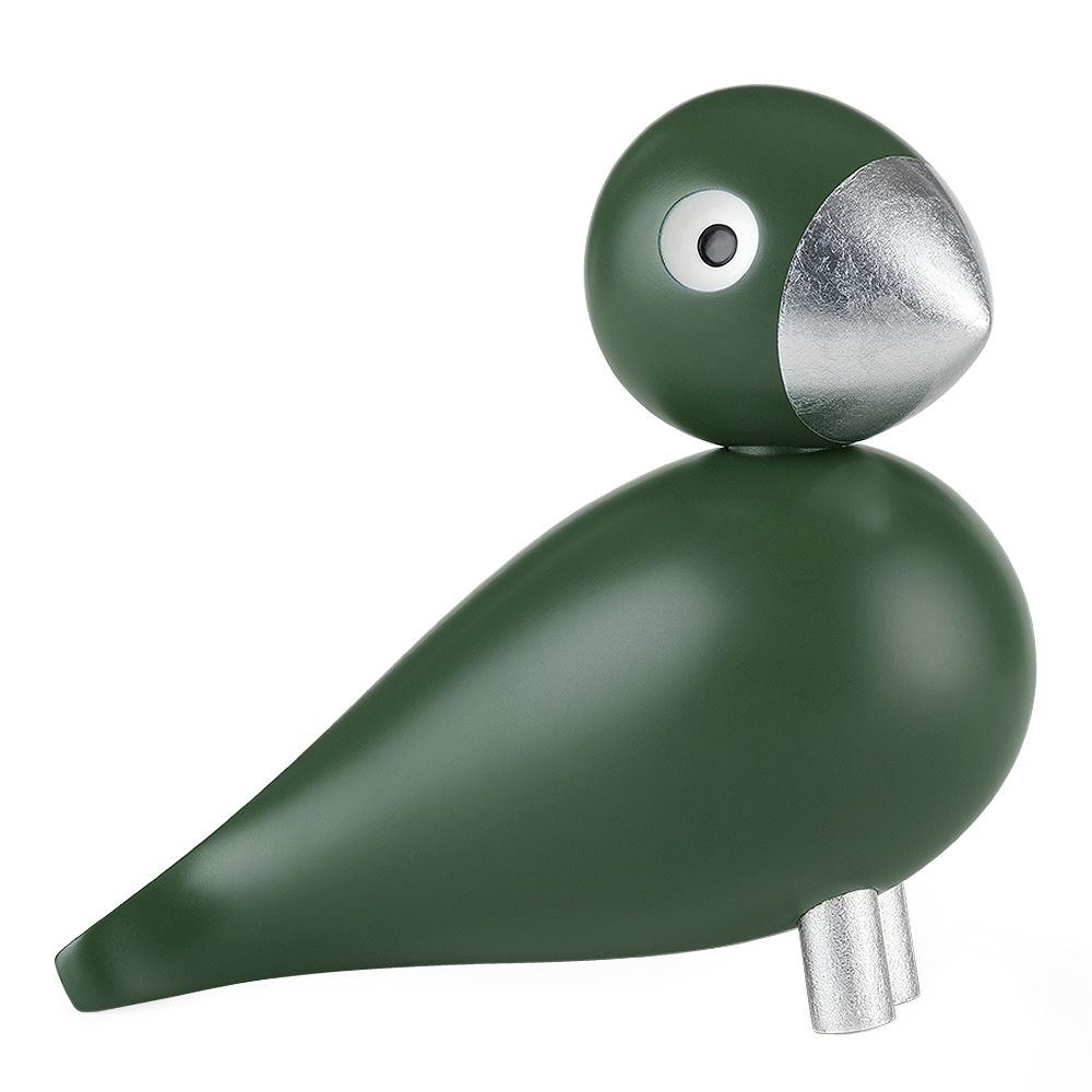 Sångfågel 15,1 cm Grön/Silver