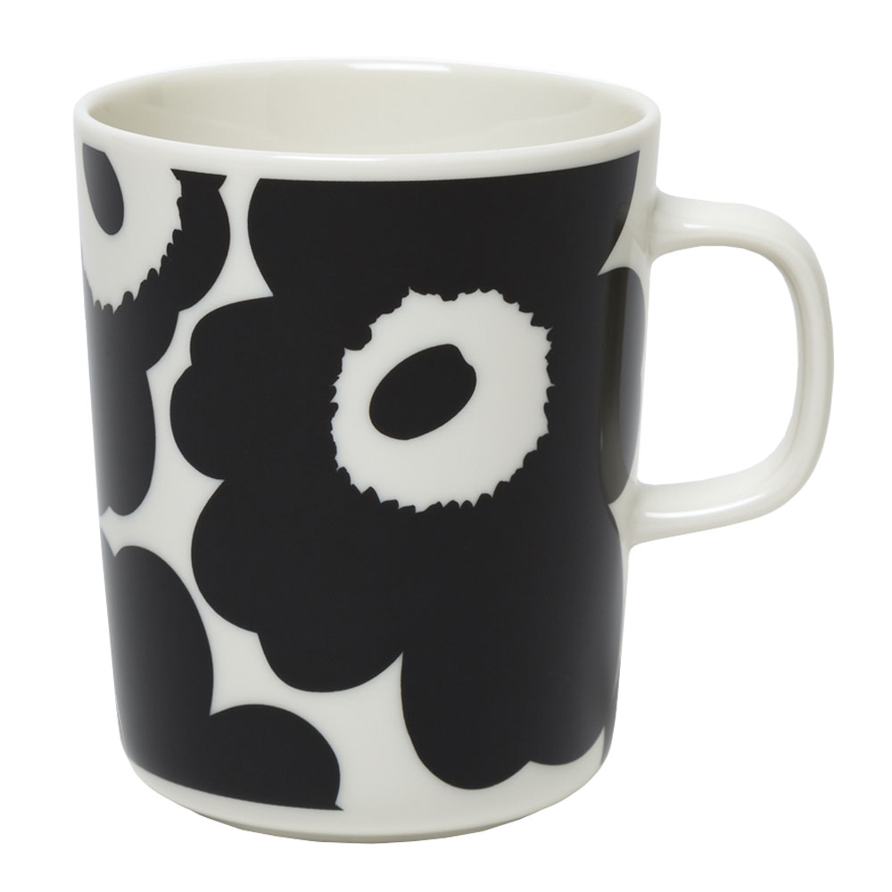 Unikko Mugg 25 cl Svart/Vit