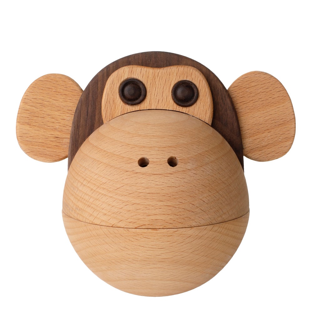 Skål Monkey 17x14 cm Bok/Valnöt
