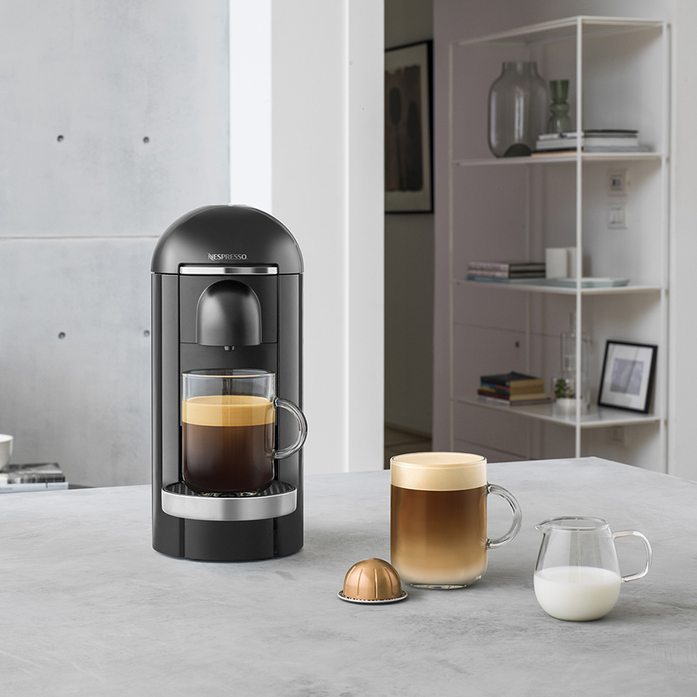 Nespresso VertuoPlus Round Top Kaffemaskin Black Ink