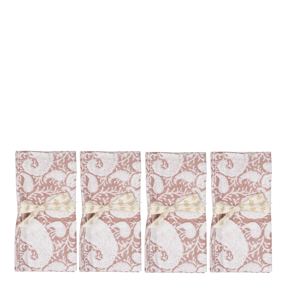 Big Paisley Servett 4-pack 50x50 cm Fuchsia Rose