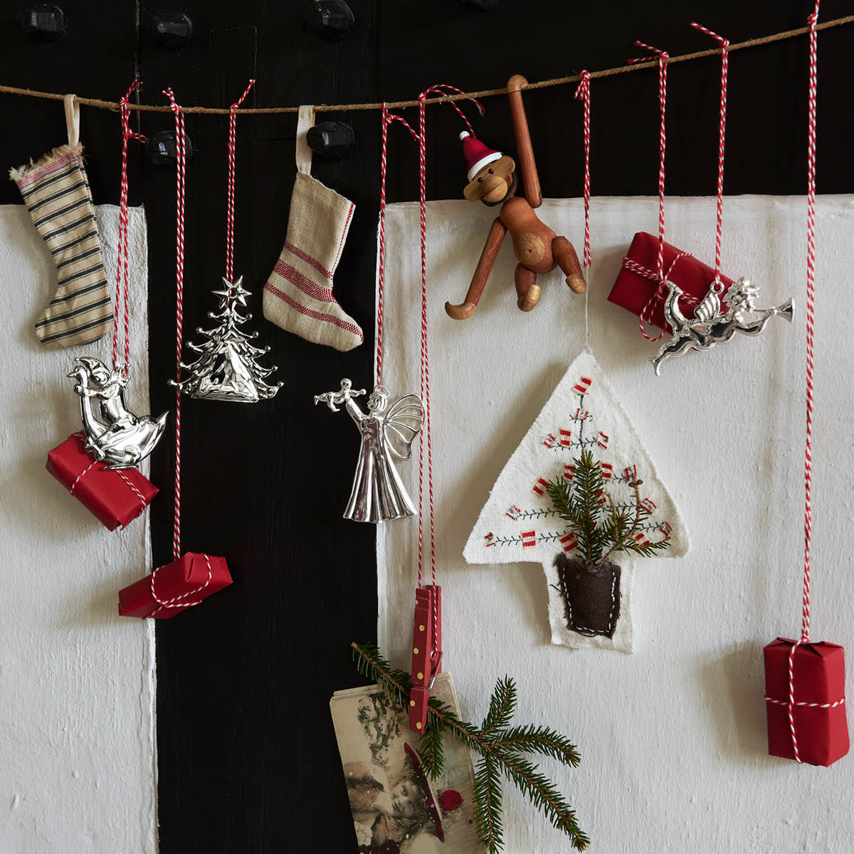 Gås & Pojke 7 cm Försilvrad