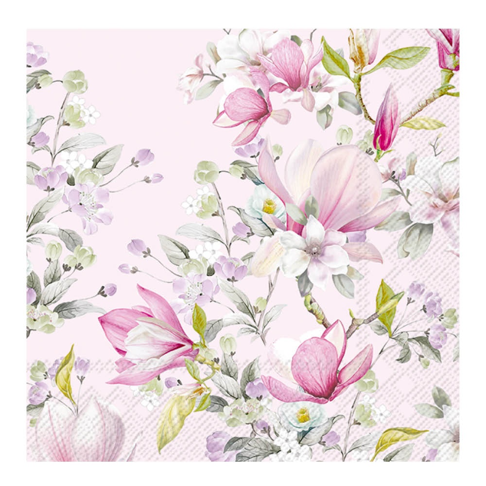 Servett 33x33cm 20 pack Rosa Magnolia