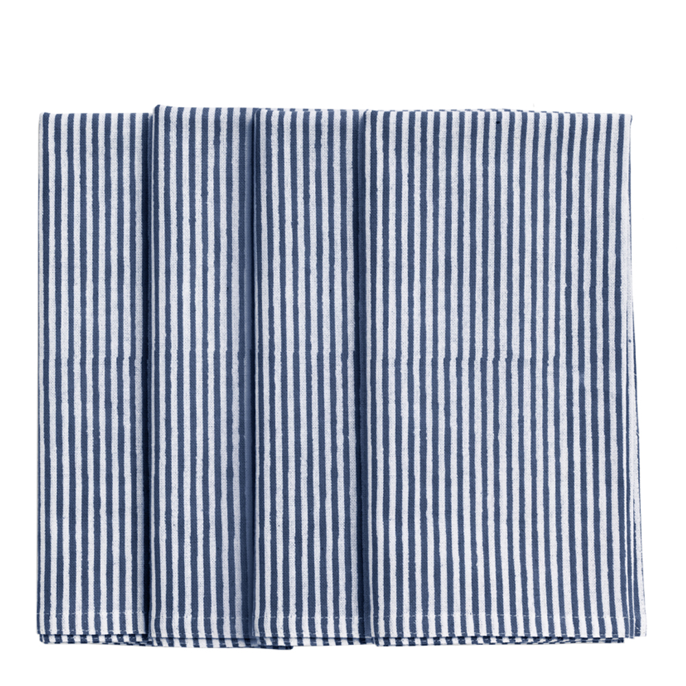 Stripe Randig Servett 4-pack 50x50 cm Marin