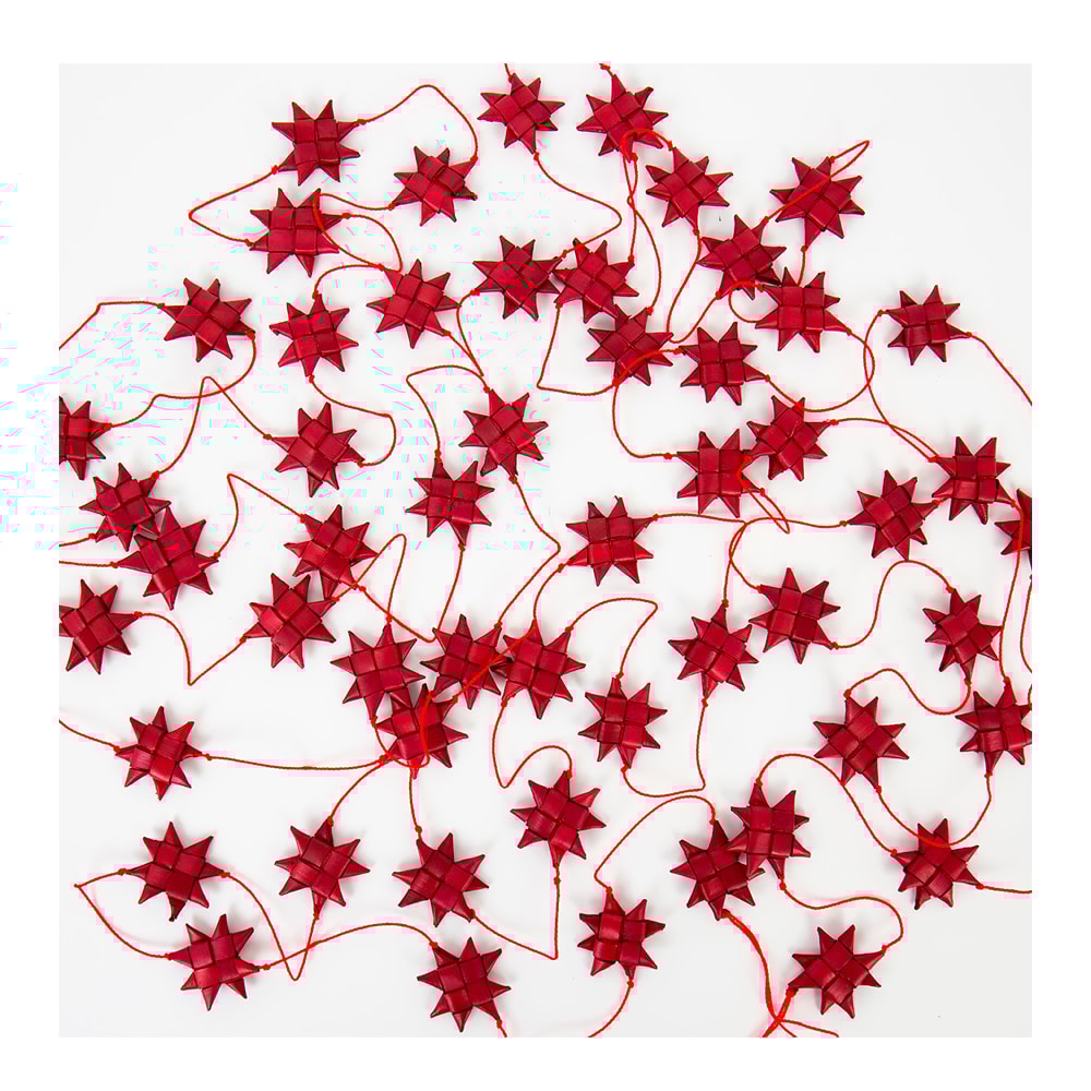 Girlang Stars on String 2,5x450 cm Röd