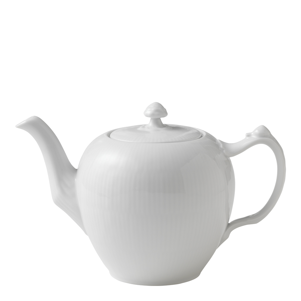 White Fluted Tekanna 1 L