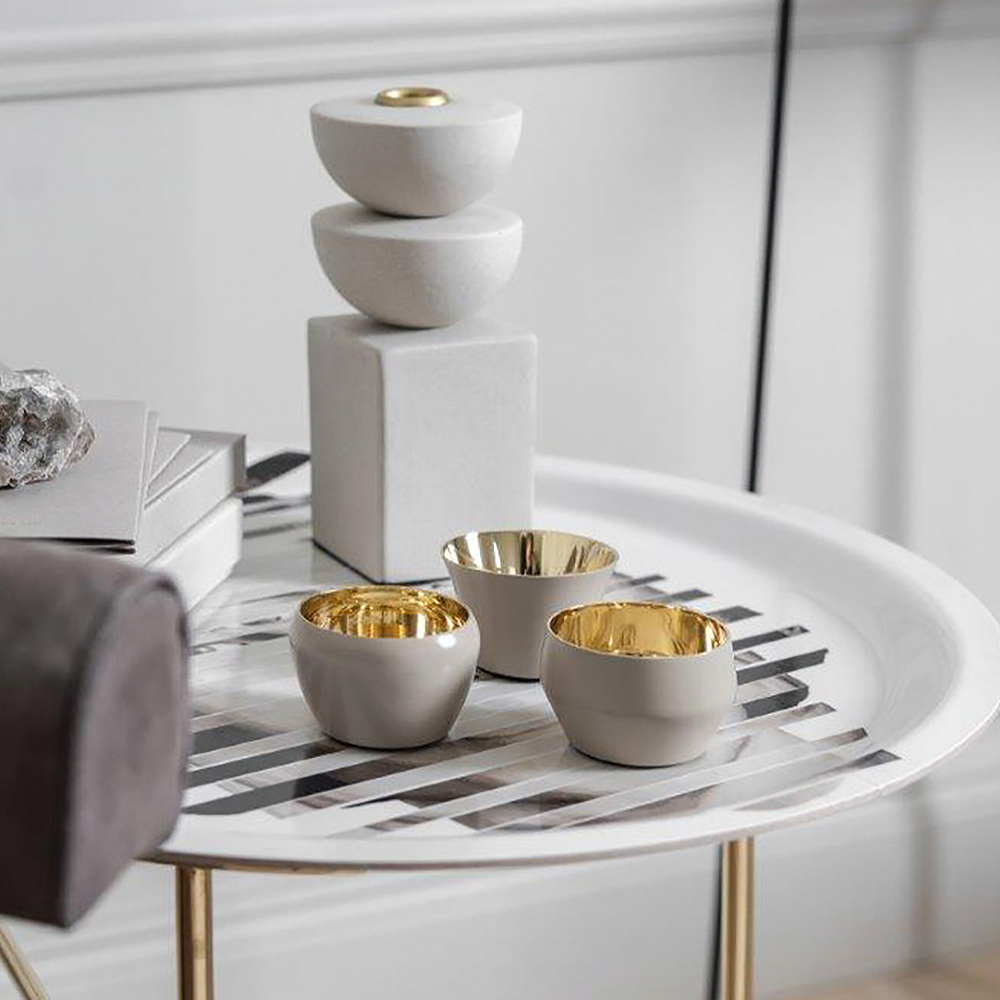 Kin Ljuslykta 3-pack Beige