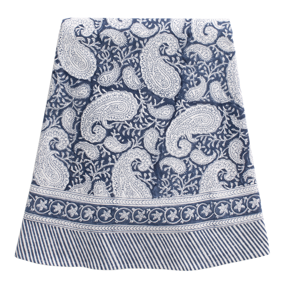 Big Paisley Bordsduk Rund 220 cm Marinblå