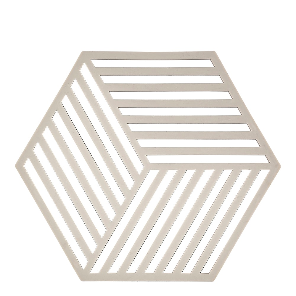 Hexagon Grytunderlägg SilIkon 16 cm Varmgrå