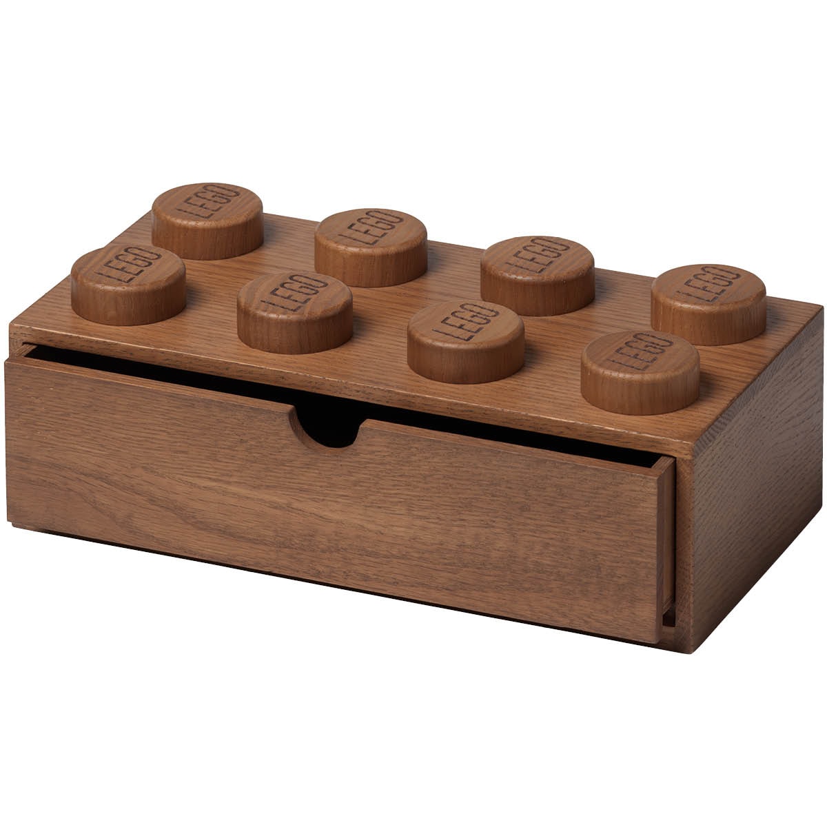 Wooden collection Skrivbordslåda 2x4 Mörk Ek