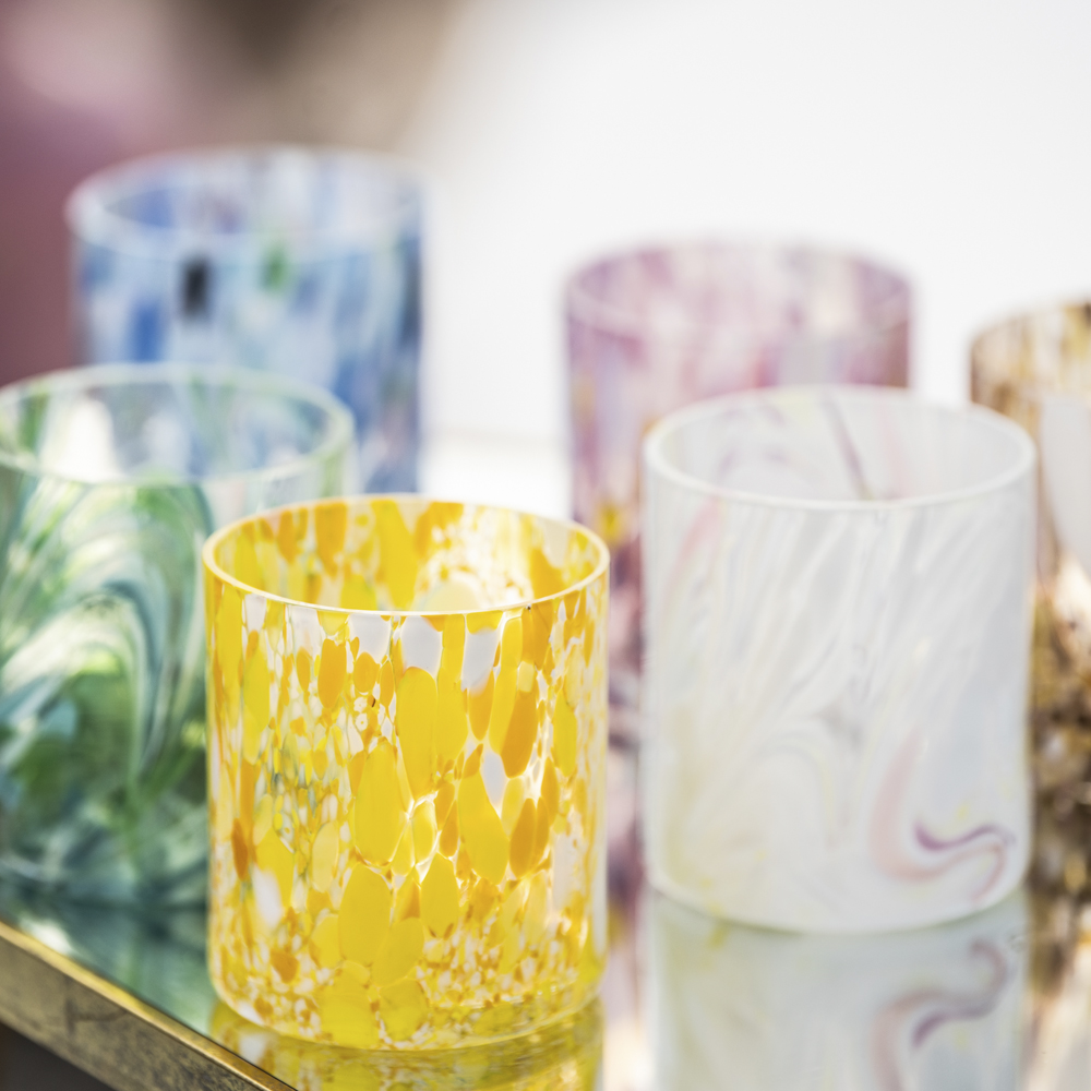 Swirl Ljuslykta 9 cm Vit