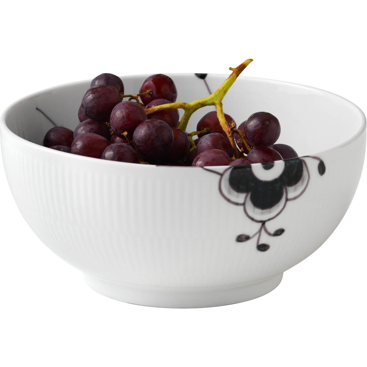 Black Fluted Mega Skål 1,8 L