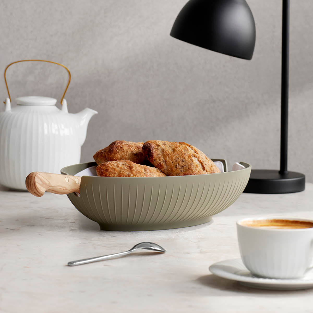 Hammersh?i Brödkorg 29.5x20 cm Grön