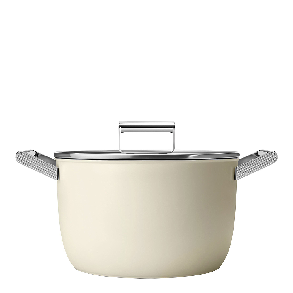 Smeg 50's Style Kastrull Lock 26 cm Creme