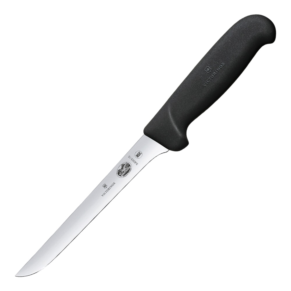 Fibrox Urbeningskniv med smalt blad 15 cm Svart