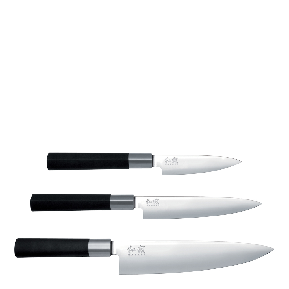 Wasabi Black Knivset 3 delar