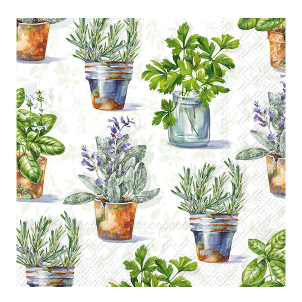 Servett 33x3cm 20-pack Grön Herbs